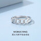 Jincaifu pt950 platinum Möbius ring for women, simple and cold style, niche design, platinum gift ring for girlfriend, platinum Möbius ring, about 3g