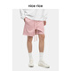 Schöner Reis guter Reistruktur Segmentierung loser 380 g Baumwollkordelzug Casual Strick Shorts Herren NFC12043 Salzweiß (380 g) l