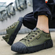 Jinxu Jiefang shoes construction site loose anti-puncture Jiefang shoes men's non-slip wear-resistant farmland shoes labor protection shoes low-top canvas military green 41