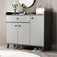 First Forest Shoe Cabinet Home Door Indoor New 2025 Popular Entry Locker Wall Entrance Cabinet Integrated Storage Shoe Rack Historically Lowest Price Sky Gray 90*30*84 Assembly