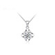 MZMZ four-leaf clover platinum necklace for women PT950 platinum moissanite pendant fashion clavicle chain birthday gift for girlfriend platinum flash O chain + D color flawless moissanite