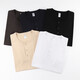 Heavy heavy cotton Henry shirt short-sleeved T-shirt men's summer American retro trend ins loose casual Henry neck T-shirt white XL (recommended 151Jin[Jin equals 0.5 kg]-170Jin[Jin equals 0.5 kg])