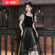 Li Baixin evening dress female 2025 new host light luxury niche French adult ceremony art test dress skirt temperament and high-end black M