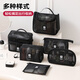 Wozun Mesh Transparent Cosmetic Bag Women's Portable Large Capacity Cosmetic Storage Bag Business Travel Toiletries Bag Storage Bag Black Triangular Thickened Mesh