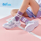 361 children's shoes girls children's sneakers knob button summer new large mesh breathable running shoes mid-to-big children's casual shoes 361 degree white/light pink purple/sprouted green 36