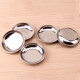 Star rudder stainless steel small round dish with round iron plate vegetable dish soy sauce dish tray round dish small flavor dish 201 round dish 6.2cm 5 pieces smaller