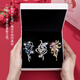 SENDME flower brooch set, high-end corsage, suit pin, fashion accessories, birthday gift for girlfriend, 3 light luxury flower brooches, gift box