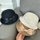 Seeyond Shenyang haut de gamme australien en laine australienne pour femmes en automne et hiver français rétro rétro décontracté à la mode haut de gamme de pêcheur à la mode à la mode 100% australien Wool-Three Gold White, de taille réglable (55-58 cm)