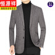Hengyuanxiang woolen suit jacket men's 2025 new style middle-aged men's casual casual suit for dad, versatile new product, gray 175/L