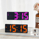 LED digital clock desktop electronic clock ornaments living room TV cabinet alarm clock plug-in simple luminous tabletop ice blue