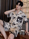 Xushansi pyjamas hommes pyjamas d'été hommes jour d'été courte adolescent mince 2025 ezj6624 m l code (165173c105130jin [Jin est égal à 0,5 kg]))