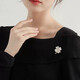 Meng Keduo brooch bow anti-glare artifact high-end accessories pin clothing versatile cardigan pin fixed suit collar fashion anti-glare buckle [four-piece set]