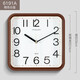 The story of time, light luxury modern wall clock, living room, home, fashionable bedroom clock, no punching, wall hanging, no punching, 6191A square brown white disk, 12 inches [diameter 30 cm]