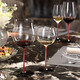 Liduo Riedel Austriaco Tada de lazo rojo Borgoña Copa de regalo de vino tinto Class Crystal Copa de alto valor Regalo de boda 2 cajas de regalo 1050ml