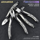 JERXUN 6-inch water mouth pliers, oblique nose pliers, oblique nose pliers, flat nose pliers, oblique nose, offset mouth, wire cutters, electrician electronic model scissors