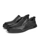 Belle Chaussures décontractées aux coups de poing Chaussures masculines en cuir de vache de vache chaussures de pied confortable Chaussures en cuir A1541BM4 noir 41