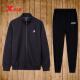 Xtep Sports Set Men's Summer Casual Sportswear Summer Running Sweater Two-Piece Set Sweater 9277+Black 190/3XL