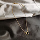 Double Ring Heart Shape 2021 New Simple Necklace Women's Clavicle Chain Women's Niche Design Internet Celebrity Ins Style Jewelry Gift M1337 Double Heart Necklace Gold