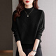 Gemila Half Turtleneck Sweater Women's Sweater Women's Autumn and Winter Short Style Winter New Fashion Women's Bottoming Shirt Top Red L 110-120Jin Jin equals 0.5 kg