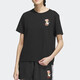 阿迪达斯 （adidas）NEO短袖女装夏季运动服时尚印花圆领衫休闲半袖上衣 IP3878黑色 XS