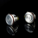 25MM30MM metal button switch waterproof with indicator light reset self-locking start stop power switch button ring light strip plug-in-green 220V self-locking (press to lock) opening 25MM