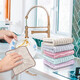 Quezhixian kitchen rags, household non-stick oil-absorbent towels, lint-free tablecloths, household supplies, cleaning dishcloths, new upgrade - thickened mixed colors, 6 pieces, 25*25cm