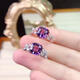 
Amethyst Ring Square 8mm Ring Purple Gem Ring Women's SN4859 Ring Platinum Living