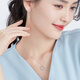 Lukfook Jewelry Platinum 950 Smart Tassel Platinum Earrings for Gift Price L19TBPE0009 2.05g (including labor cost 213 yuan) with silicone earplugs