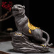 Mingke Tea Pet Ornaments Boutique Can Raise Purple Clay Tea Play Tiger Lucky Tea Set Handmade Tea Tray Accessories Living Room Home Furnishings Gold Painted Tea Pet Tiger