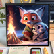 Crazy Zoo City Digital Oil Painting Cute Cartoon Crazy Zoo City Digital Oil Painting Diy Coloring Drawing SJ13553 30*30cm Tightened Thickened Solid Wood Inner Frame + Outer Frame