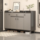 Saichu shoe cabinet simple household multi-layer storage living room door entrance cabinet small apartment storage shoe cabinet shelf recommended four doors and one drawer sky gray 120cm