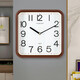 The story of time, light luxury modern wall clock, living room, home, fashionable bedroom clock, no punching, wall hanging, no punching, 6191A square brown white disk, 12 inches [diameter 30 cm]