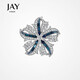 Jay's new Austrian brooch high-end female corsage birthday gift for elder mother and mother-in-law blue
