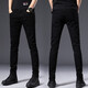 Jeans Jeans Jeans Slim Feet Slim Pants Spring and Autumn Nuevo estilo coreano de moda elástica versátiles largos versátiles 902 Black Size 30