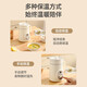 SUNCHANCE British mini porridge cooker, multi-functional electric stew pot, bird's nest stew pot, mini bb pot, food porridge, ceramic health casserole, small electric stew pot, baby food supplement pot, white smart model 0.8L