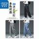 True Viscose Cool Jeans Herrenanzug Spring-, Sommer- und Herbst Ultra-dünn gerade lose längere lange Hosen mit Breitbein Jungen 1D02/ 1048 Blue XL