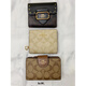 
CoaCH (COACH) wallet CoaCH Women's wallet snap zipper coin wallet leather half-fold card bag carriage white letters