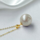 Queen of Pearls 18K Gold 12-13mm Pearl Pendant Extremely High Light High Brightness Freshwater Pearl Necklace Birthday Gift for Women