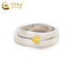 China Gold (CHINA GOLD) S999 pure silver heart-to-heart ring, fashionable couple, a pair of rings for wedding, girlfriend birthday gift to commemorate, heart-to-heart couple's ring, national inspection certificate