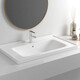 Washbasin washbasin basin laundry basin countertop washbasin sink single basin bathroom bathroom integrated ceramic nano glaze 80*47 + drainage parts