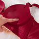 Langsha red underwear women's bra thickened cup small breasts big breasts wedding year of the horse palace style Qiji bra set