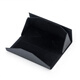 Chuanjitayi Gläser Box handgefertigtes Dreieck Schwarzes Klappglasbox PU Lederkreuzmuster Sonnenbrille Flach Licht Spiegel Box Schwarze Klappgläser Box 2 Stücke