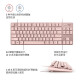 罗技（logitech）K835真机械键盘铝制外壳机械轴体手感出色有线键盘84键电竞游戏12个快捷按键台式外接笔记本电脑 【K835】粉色 红轴 露营之夜 限定款