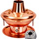 CHUILAOYE copper hot pot Yuanyang pot environmentally friendly oil hot pot alcohol stove household commercial pure copper old-fashioned Beijing meat-shabu copper pot special environmentally friendly oil Yuanyang pot 6-8 people 34cm