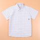 Xiangguotu children's plaid short-sleeved shirt summer pure cotton school uniform tops boys and girls casual shirts for middle-aged and older students class uniforms boys plaid long-sleeved shirts 140cm