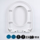 Nati Lanka original cover thickened toilet lid universal slow-down PP urea-formaldehyde cover accessories A style PP cover 1058
