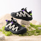 Zuoxi boys' sneakers children's shoes 2025 new button functional mesh breathable casual tracing shoes black 34