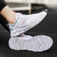 XTEP (XTEP) women's shoes and sneakers for women in summer season fashionable lightweight soft sole shock-absorbing rebound leather mesh casual running shoes 7001 white lan [mesh] 39