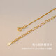 Old Fengxiang style 925 silver small gold bar necklace women's new style pendant niche design collarbone chain, quick wealth small gold bar necklace gift box set