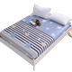 Avon Ting fitted sheet single piece pure cotton cartoon cotton sheet non-slip 1.2m1.5m 1.8 Simmons mattress protector bed cover Xingdao night blue 180cmx200cm fitted sheet plus pillowcase pair